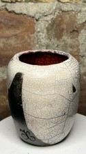 Small Raku Studio Pottery Vase