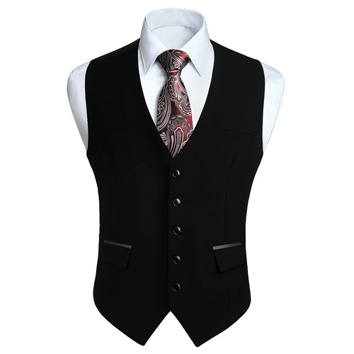 Hisdern men black - black, waistcoat