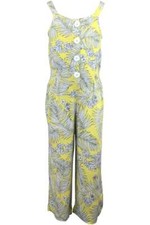 Ex Chain Store Girls Kids Yellow Floral Summer Jumpsuit  4 5 6 7 8 9 10 Years