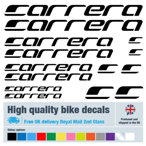 Carrera bike labels decals - bike,