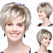Curly Pixie Cut Wig Ladies Hair Full Wigs Cosplay Womens Real Natural Short Wavy
