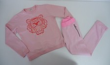Kenzo Girls Tracksuit Set Age 14 Yrs Jumper Sweatshirt Joggers Pink Tiger Print