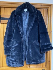 Fat Face ( Size 18) Black/ Grey Warm Teddy Coat