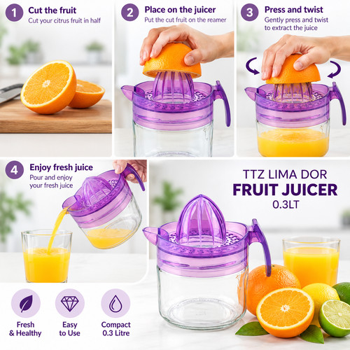 Glass fruit juicer - glass, lemon