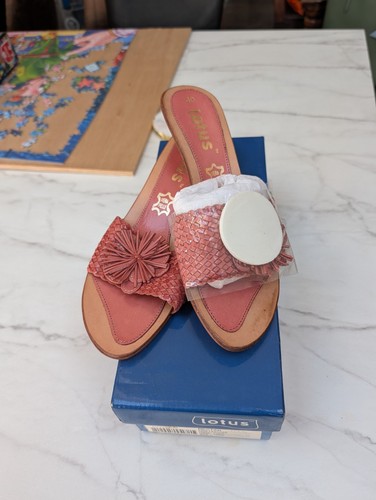 Pink salmon lotus leather