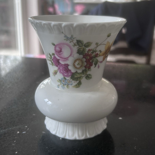 Coalport porcelain floral vase - floral,