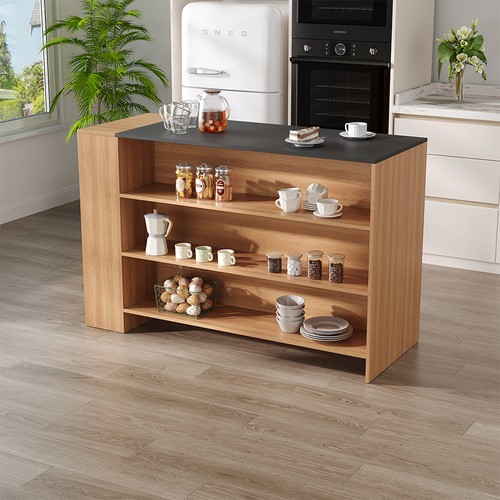 Wooden kitchen island unit - island, w/