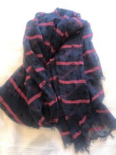 Armani scarf, fine linen. Navy and pink. Never worn. Excellent condition.