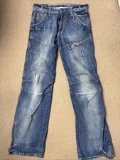 G-Star Raw Elwood Men's Blue Straight Jeans Button Fly W32 L34 (3434)