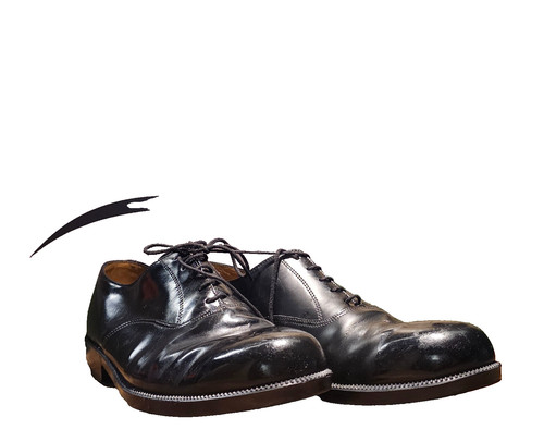 Black oxford leather - leather, parade