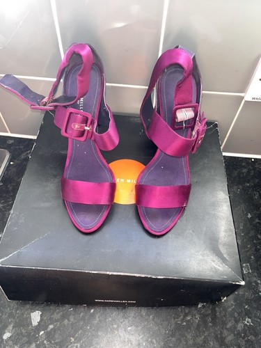 Karen millen purple satin - satin, high