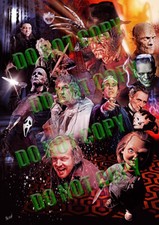 Horror Film Icons Version 2  - A3 Poster 
