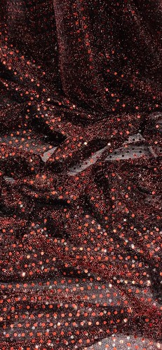 Claret red sequin fabric - red,