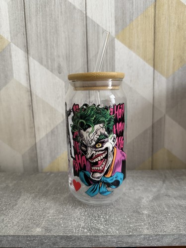 Joker glass cup with - glass,