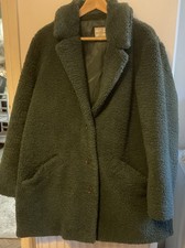 FatFace Teddy Coat Green Size 20 (plus size) 