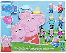Peppa Pig Carry Along Brothers And Sister Play Set Kid Christmas Gift Toy Game
