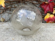 Antique Oil Lamp Etched Glass Globe/ Shade.