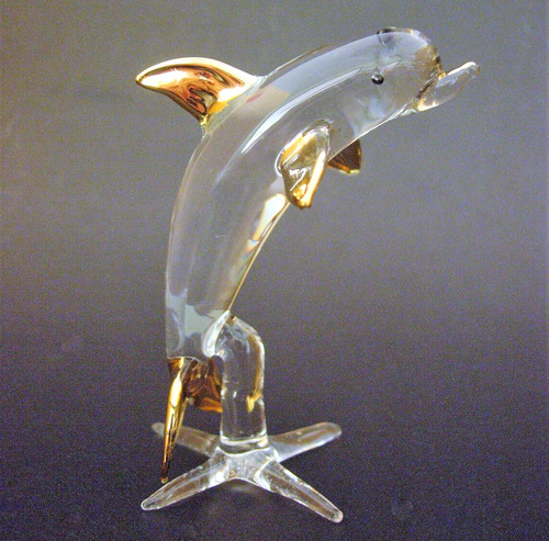 Art glass dolphin figurine - art,