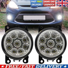 Pair / LED For Ford Fiesta MK7 08-13 LED Front Bumper Fog Light Lamp Assembly