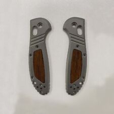Titanium Alloy inlaid with Wood Handle Scale For Benchmade  555/556