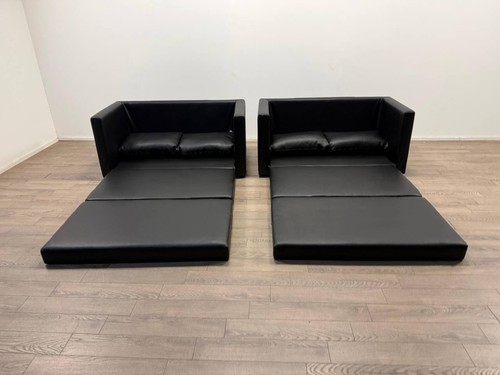 Lucy black faux leather - x2,