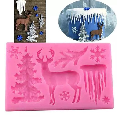 Christmas tree deer snow - christmas,