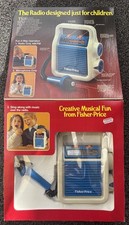 Vintage 1984 Fisher Price AM/FM Radio with Mic Model 3805 Boxed Tested & Working