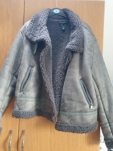 Newlook grey faux leather - grey,