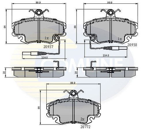 Front comline cbp1431 brake - cbp1431,