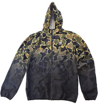 Adidas Originals Camo Windbreaker Jacket Hooded Trefoil Cagoule Mens Size Small