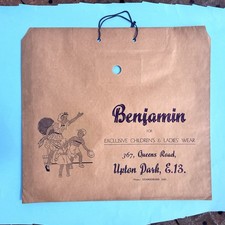 Vintage 1940s store bag paper