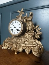 Empire Period Ormolu Mantel Clock by Brunfaut. Fully working. With key 