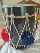 JAS England Dhol Drum Ceremonial Phumans /Strap Steel Resin Wood? London Rare