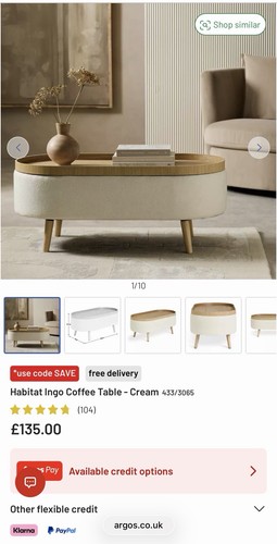 Habitat ingo coffee table - ingo,