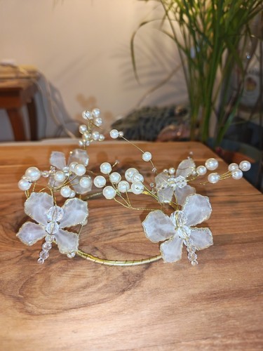 Pearl butterfly and - and, floral
