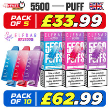 Elf Bar AF5500 Rechargeable & Refillable Kit | 5500 Puffs | 1000mAh | 20mg | F9
