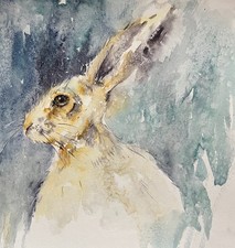 Original Watercolour Hare in
