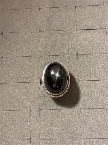 Black spinel sterling silver - black,
