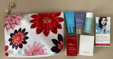 Beautiful CLARINS Floral Make Up Bag with 5 Clarins samples & travel shower cap