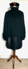 Day Birger et Mikkelsen Elegant Black Satin/Lambs wool 3/4 length Women's size 8