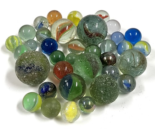 Vintage glass cats eye swirl - vintage,