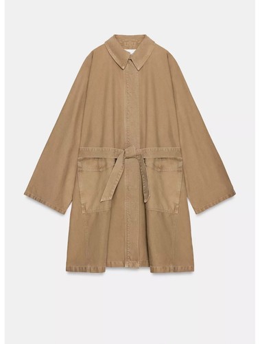 Zara oversized belted - oversized, cotton