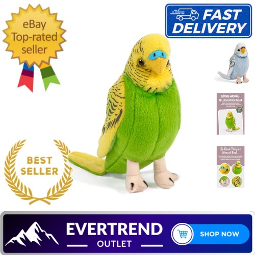 Cuddly budgerigar plush toy - cuddly,