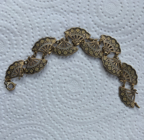 Damascene gold tone - gold, link
