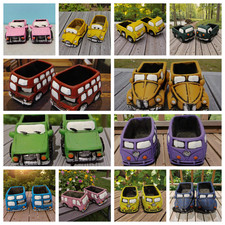2pc Retro Vehicle Flower Pot