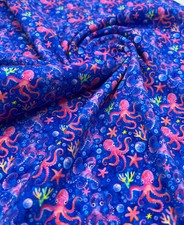 Octopi Print Cotton Stretch