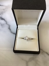 9ct White Gold Size K ring