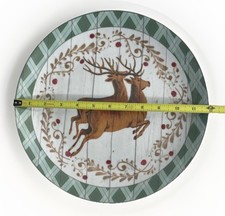 Tognana Chop Plate Italy Decorative Plate 12” Deer Reindeer Large Dinner Serving