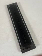 1x Black PVC Door Letter Box Draught Excluder Brush Seal 338 x 78 mm, With Flap