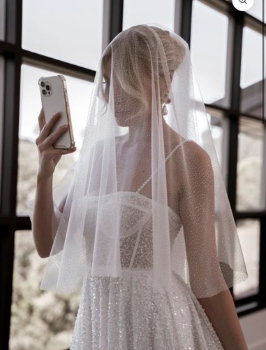 Glitter wedding veil 3m - glitter,